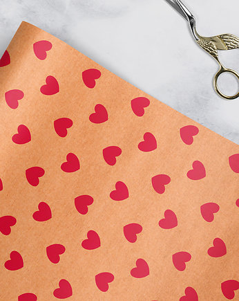papier do pakowania -  Serce klasyk - P-079k, Wrap and Pack