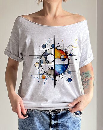 Trochę Mondrian ale inaczej Szary Oversize, ONE MUG A DAY
