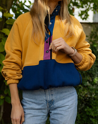 Bluza damska oversize MENTOS musztarda, DEEP TRIP