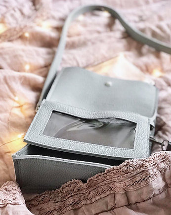 Boxy Bag / Light Grey - dwuczęściowa torebka, OSOBY - Prezent dla teścia