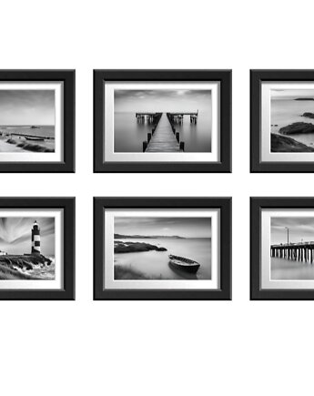 Czarno białe fotografie morski krajobraz plakaty, black dot studio