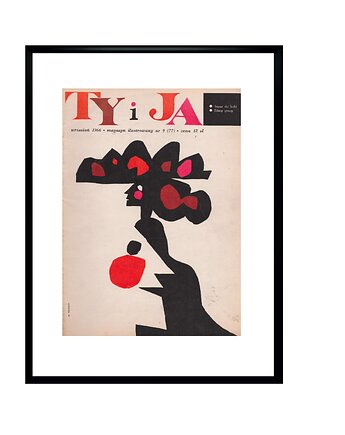 Oprawiona oryginalna okładka TY i JA 09 / 1966 r, aut. Waldemar Świerzy, RiskyWalls