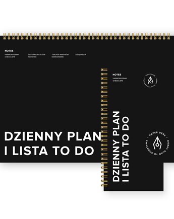 Zestaw planerów dziennych, niedatowanych, ADHD-friendly, PaperDesk