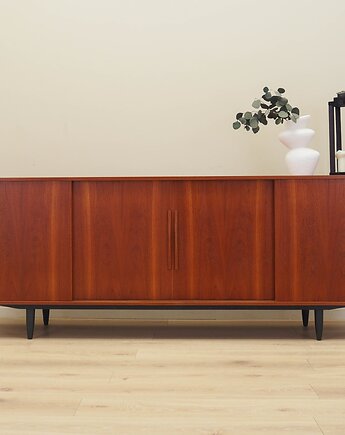 Sideboard tekowy, duński design, lata 70, produkcja: Dania, Przetwory design