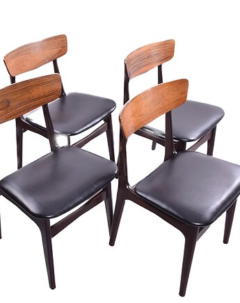 Zestaw 4 krzeseł duńskich Schoning  Elgaard palisander lata 60 78x46x46, Strzecha