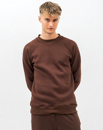 Bluza raglan  basic ciepła ,,VOLKAN" czekolada, 3 for U