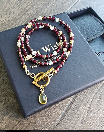 Klasyczny granat cytryn, NESSING handmade