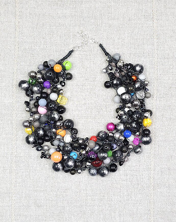 6944 Naszyjnik Statement "Czarne Graffiti", kama4you