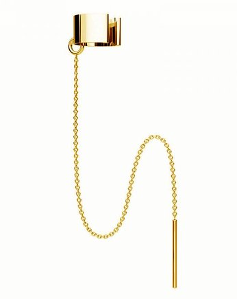 Nausznica z łańcuszkiem -srebro,złoto,różowe złoto, ISSI Jewelry