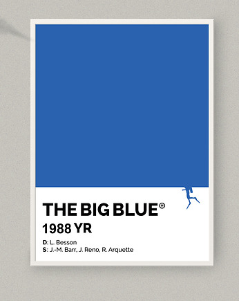 THE BIG BLUE. PLAKAT, FILM, KOLOR . 50X70CM, OKAZJE - Prezent na Rocznice związku