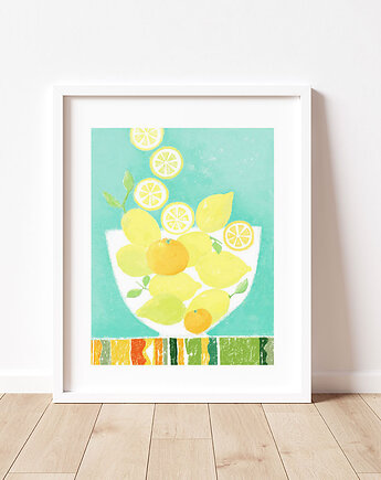 Plakat dekoracyjny do kuchni, cytryny, Dekorando