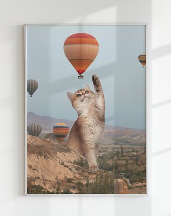 Plakat "KOTONG - pogromca balonów" (kolaż), Agnieszka Osiecka RYSUJĘ BO SIĘ NUDZĘ
