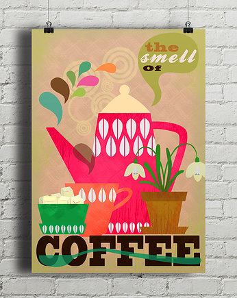 The Smell of Coffee - plakat giclee, minimalmill