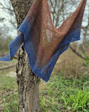 Rudości w chmurach / puchata, agat handmade