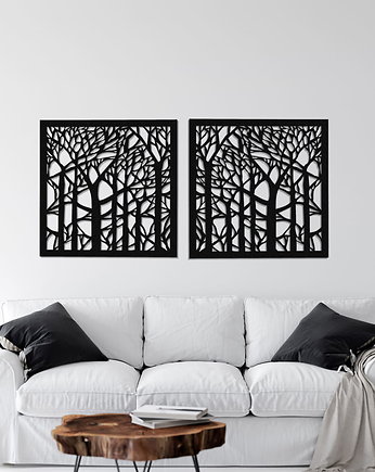 DEKORACYJNY PANEL AŻUROWY, FOREST, DRZEWA, DEKORACJA ŚCIENNA 3D, ORNAMENT, DY, ORNAMENTI
