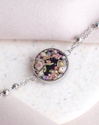 Bransoletka z kompozycją kwiatową, nature gift