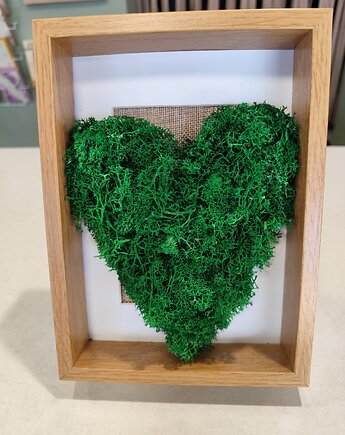 Ramka serce mech chrobotek prezent dla przyjaciółki mamy siostry, miaukramy