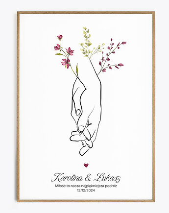 Ręce zakochanych - Kwiaty, Paperblue Studio