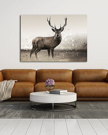 OBRAZ NA PŁÓTNIE -  100x70cm Jeleń, LUdesign gallery