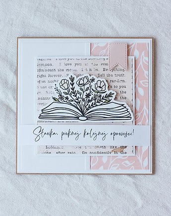 Książka. Kartka z okazji przejścia na emeryturę dla polonistki, papierkarnia