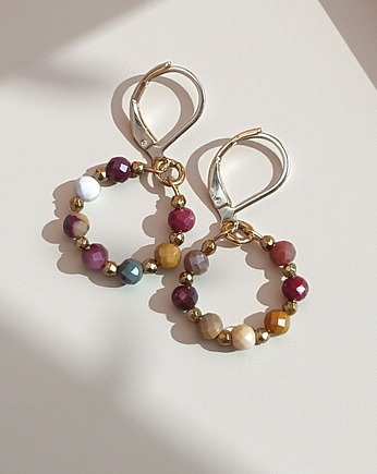 Kolczyki : mokait : wianki : delikatne, kaktusia