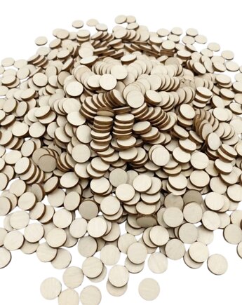 Kółeczka ze Sklejki 1cm Drewniane Krążki Baza do Malowania Scrapki 1000szt, smxdsgn
