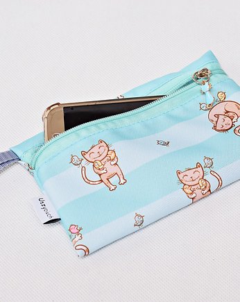 Etui na telefon na klucze saszetka portfelik kotki, Uszyciuch