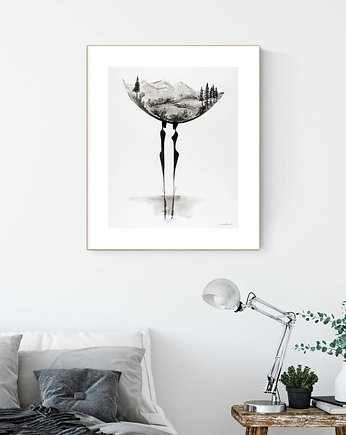 Grafika 40X50 cm wykonana ręcznie, MiniMalArt