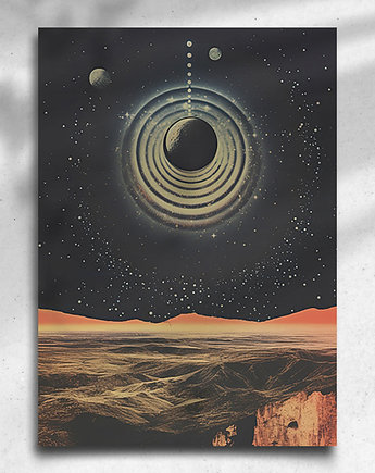 Plakat / Surrealistyczny Kolaż / Pustynia, balance