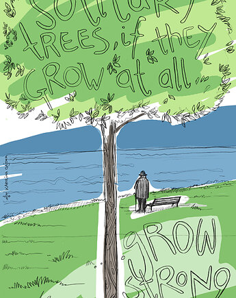 Plakat Solitary trees, Karolina Gajdka