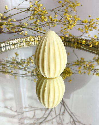 Świeca ekologiczna sojowa dekoracyjna jajko wielkanocne kolor żółty, Coccola JEWELLERY