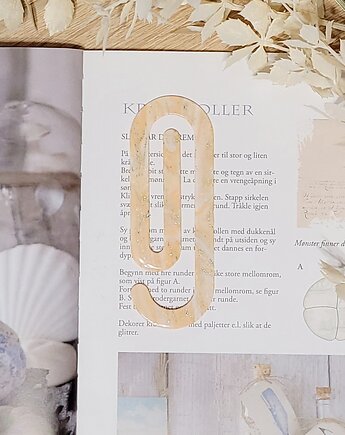 Zakładka do książki - spinacz - peach, LIVKA casual style