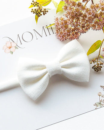 Opaska do włosów z kokardką LINEN BOW, Momilio