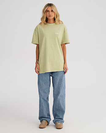 Koszulka damska OVERSIZE Washed Matcha, HARP TEAM