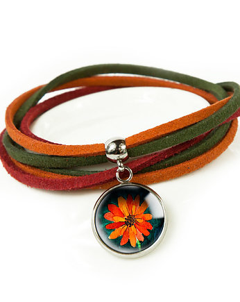 ORANGE FLOWER bransoletka z rzemieniami, muamua design