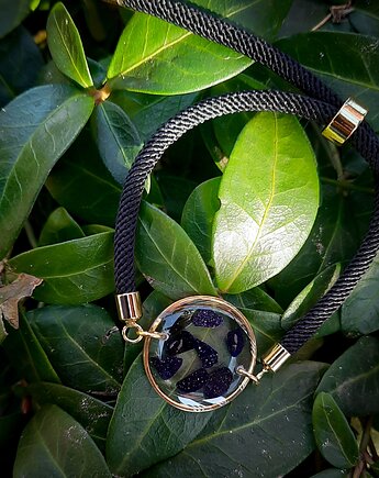 Bransoletka na sznurku z kamieniami, Figa handmade accessories
