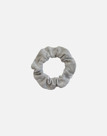 Scrunchie gumka frotka wąska - szara jasna, Zdunetti