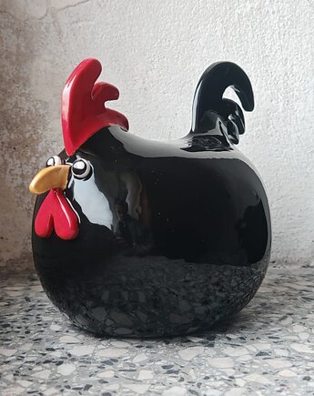 Czarny kogut ceramiczny na Wielkanoc, MOM S HANDMADE