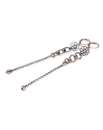 Kolczyki srebrne Chain /flower/ vol.8, Katia i krokodyl