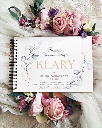Księga pamiątkowa, album drewniany, pamiątka komunijna, LOO LOO DREAM
