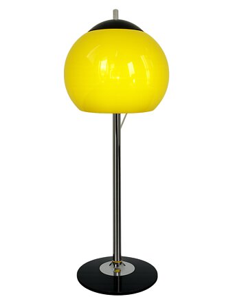 Lampa stołowa Space Age, lata 70., metal / szkło / tworzywo, 62 cm, Relikt design