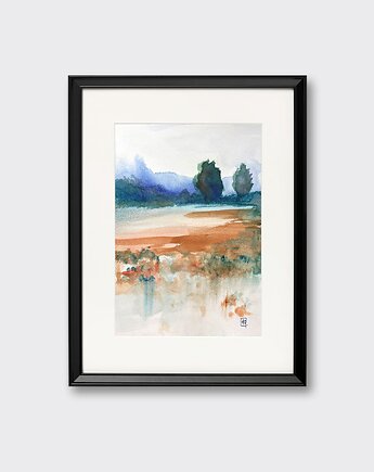 Akwarela  ''WSPOMNIENIE LATA 1''- ręcznie malowana, auraHome