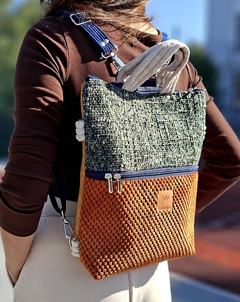 Torbo plecak 2w1 z kolorowych tkanin Tromso, sabi tatka