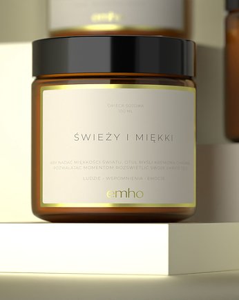 Świeca sojowa ŚWIEŻY I MIĘKKI, EMHO
