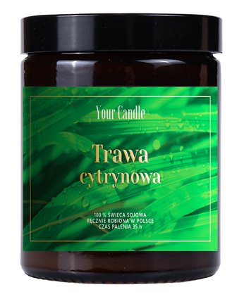 ŚWIECA SOJOWA TRAWA CYTRYNOWA 180 ml - YOUR CANDLE, Your Candle