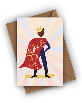 Kartka na Dzień Taty- Super Tata, Czarna Owca Karteczki