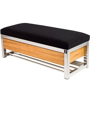 100 cm Ławka Tapicerowana Stal Nierdzewna, EMRA WOOD DESIGN