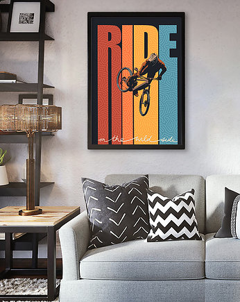 Ride on the wild side - plakat MTB, minimalmill