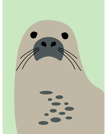 Pocztówka Foka seledynowa, Hultaj Design