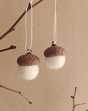 Ozdoby choinkowe żołędzie 8szt, BohoHome